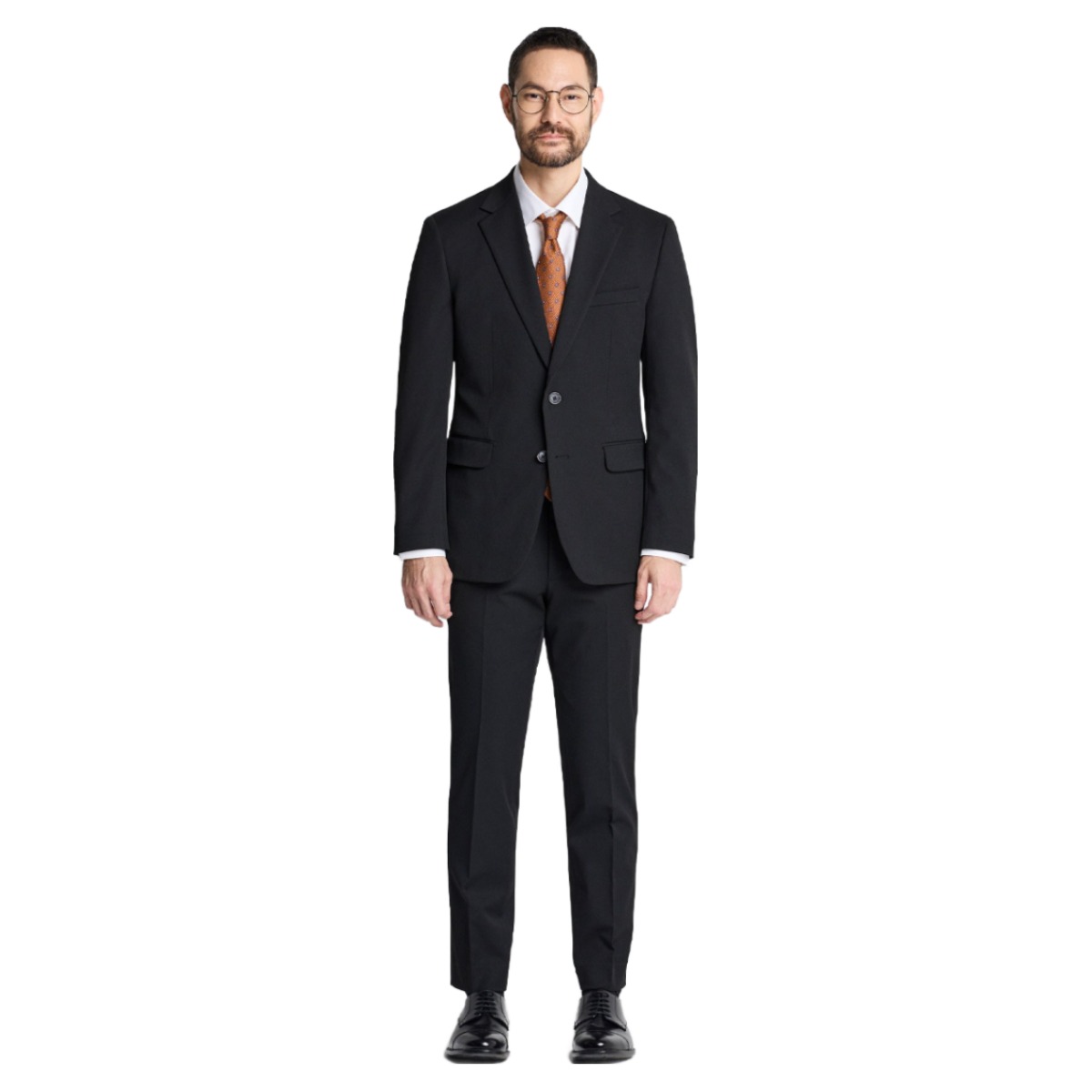 Tech-Poly 사방스판 에센셜 수트_블랙 (슬림핏)_SSJVZ01SET 129,000원