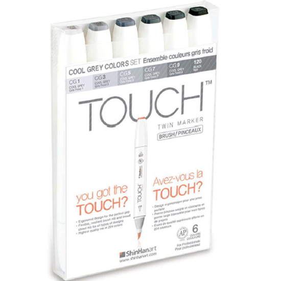 터치 트윈 브러쉬 마카 6종 세트 COOL GREY COLOR, 1세트, 6색 21,380원