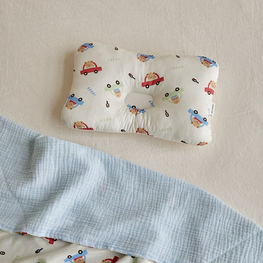 돗투돗 퓨어코튼 신생아 짱구베개, 1개, 붕붕카 13,900원