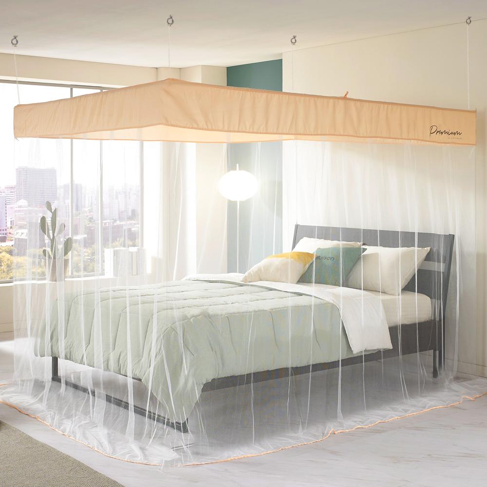 알뜨리 모기장 텐트 침대 사각 캐노피 코랄피치 싱글 20,900원