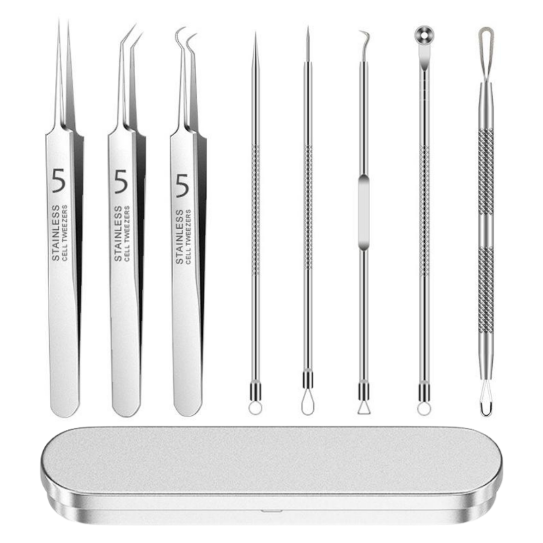 니드닛 피지 압출기 블랙헤드 제거기 8종 세트 핀셋 큐렛 4,990원