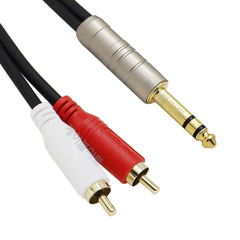 케이블마트  MACK PA07 스테레오 ST 5.5 - 2 RCA 변환 케이블 TRS to 2RCA 헤드폰 단자 스피커 앰프 믹서 연결선 음향 오디오선 12,000원