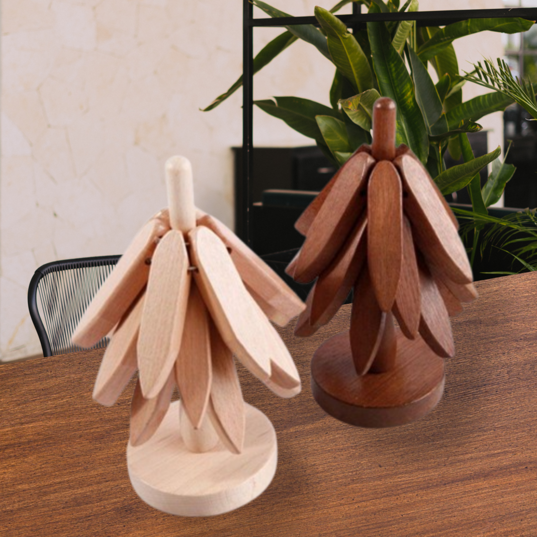 스탠딩 트리 3단 우드 나무 인테리어 원목 냄비받침 집들이선물 답례품 스탠드 포함 27,700원