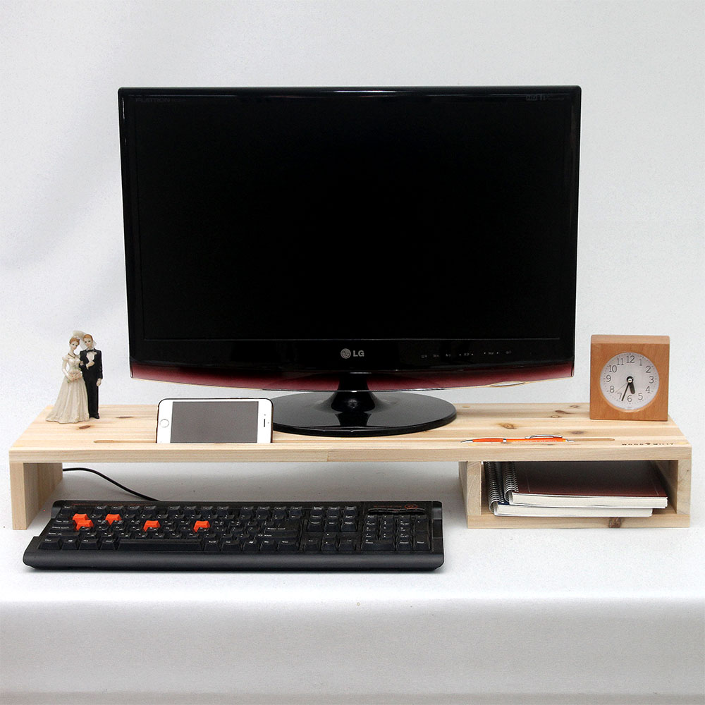 우드밀리 원목 와이드 BOX 모니터받침대 당일출발, 1개, 와이드 22,900원