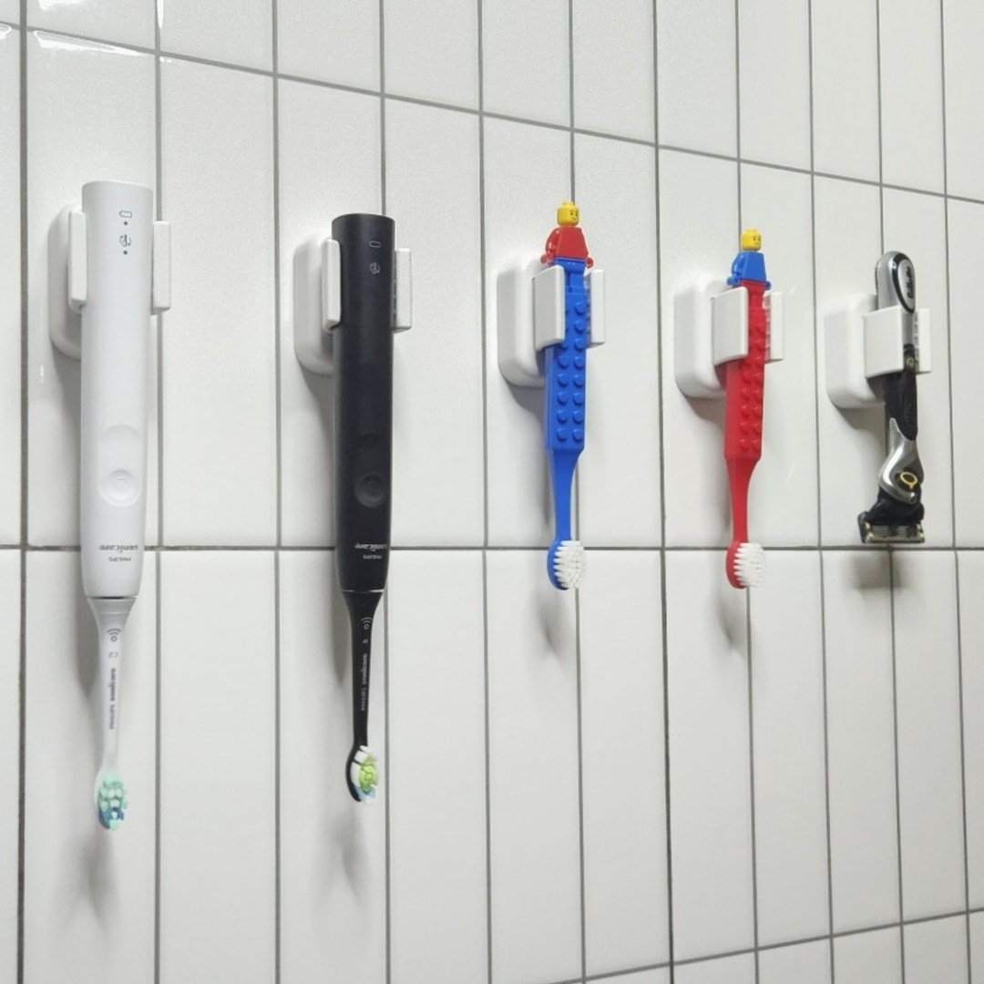 에르고 무타공 욕실 칫솔 걸이 거치대 공중부양 면도기 전동칫솔, 5개, 화이트 22,580원