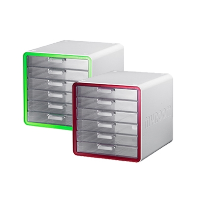 리템 마이룸 멀티 캐비넷 6단 투명 서류함 보관함, 그린 49,000원