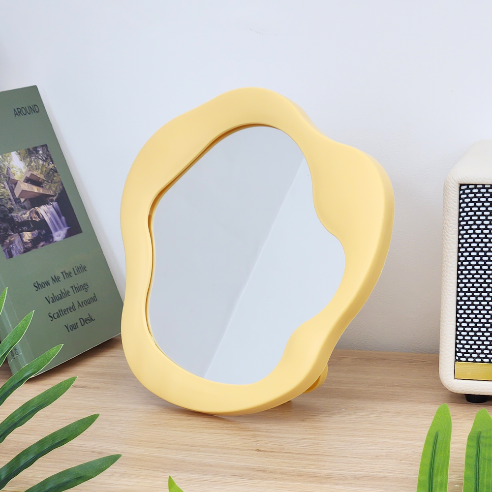 파스텔 플랫 오브제 탁상거울 라운드, 옐로우 6,480원