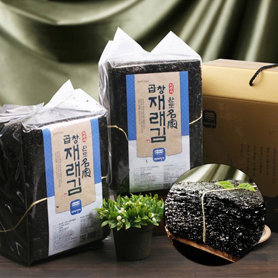 완도보감 고급 곱창 재래김 100장 2봉 선물용 세트 1호 102,400원