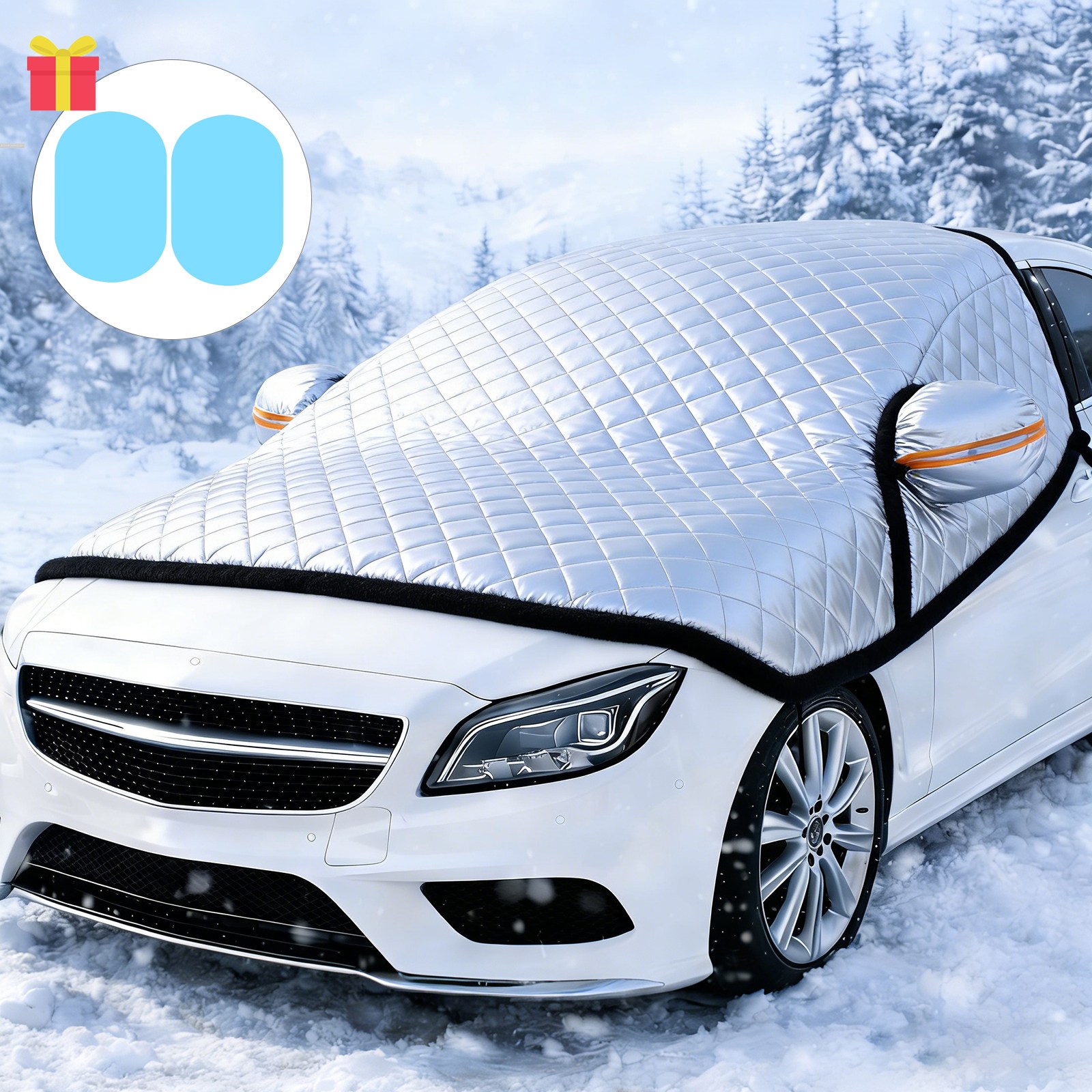 Clevoria 차량용 자석 성에방지커버 앞유리 눈덮개 방수 햇빛가리개 사이드미러커버 전차종 호환 8,900원