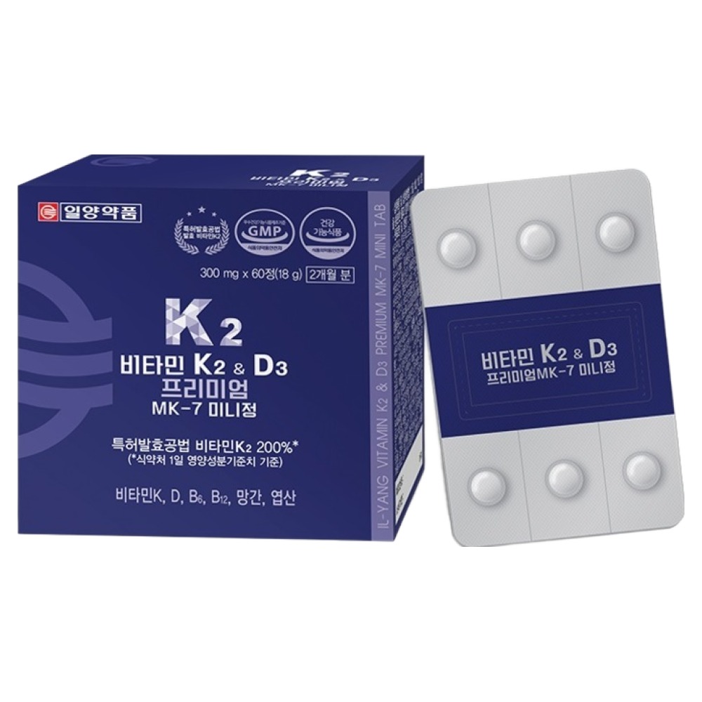 일양약품 비타민 K2 D3 프리미엄 MK-7 미니정 18g, 1개, 60정 18,000원