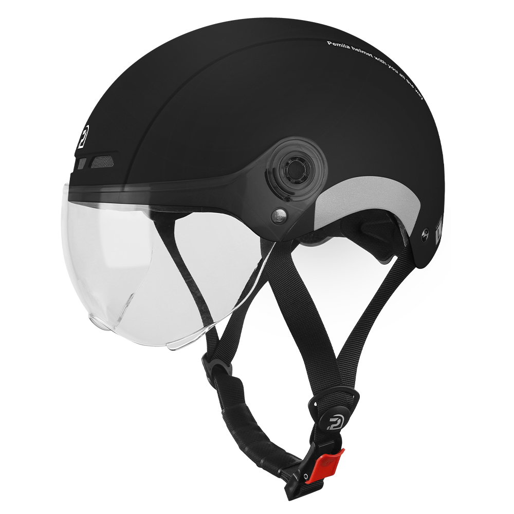 PEMILA 자전거 라이딩 헬멧 초경량 안전 충격흡수 땀배출 남녀공용 사계절 스노우보드 헬멧 겸용 프리미엄 고글 포함, 1개, 블랙+투명 렌즈 53,800원