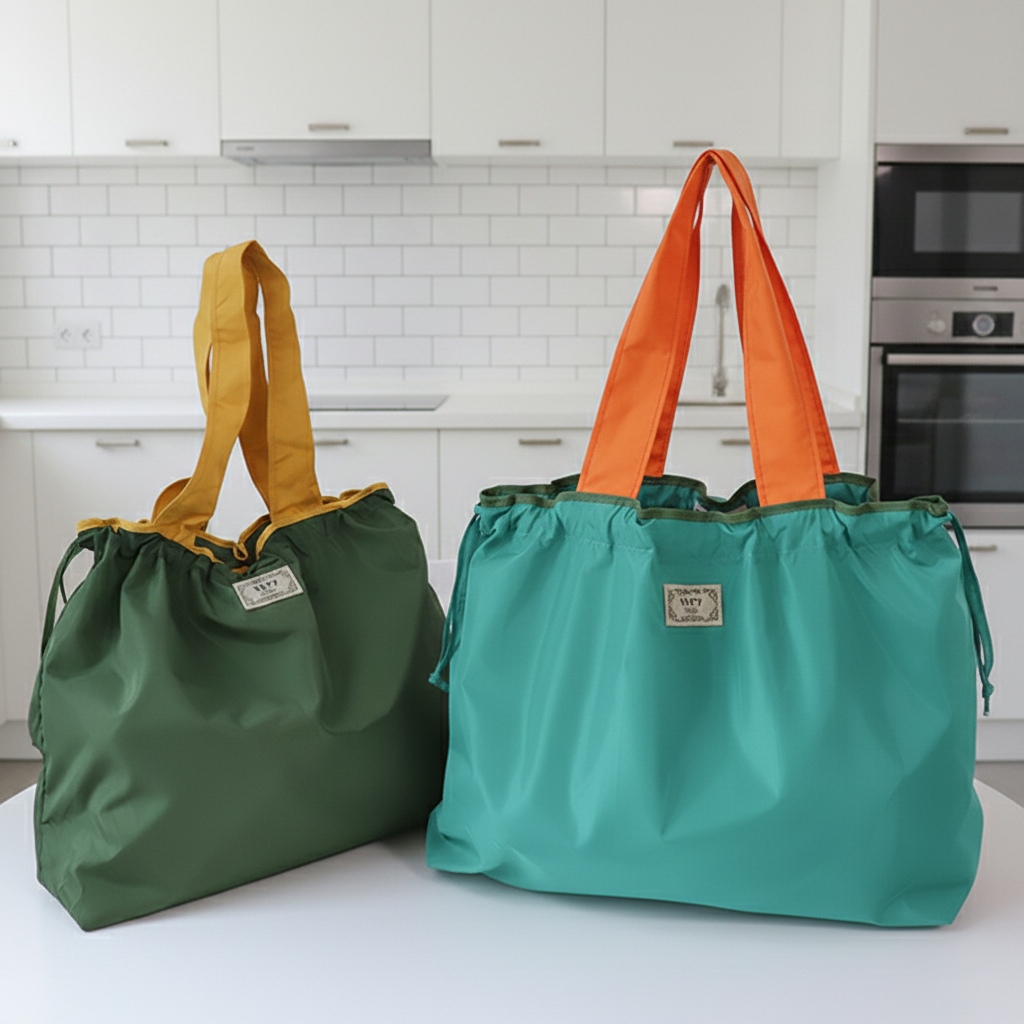 리코몽 슬림휴대 넉넉수납 패션에코 시장바구니 2개, 1세트, 그린+민트 12,000원