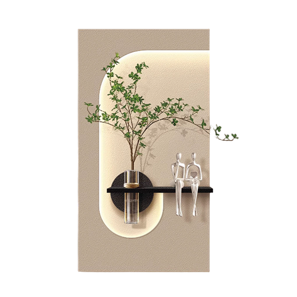 데일리유즈 벽걸이 LED 조명 식물 화분 액자 벽장식 거실 현관 인테리어, 1개, 화이트+블랙 265,000원