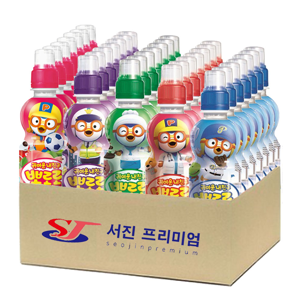 (서진프리미엄) 뽀로로 어린이 음료수 235ml 5종 (밀크맛7개+딸기맛7개+사과맛7개+블루베리맛7개+복숭아맛7개) 총35개, 235ml 35,990원