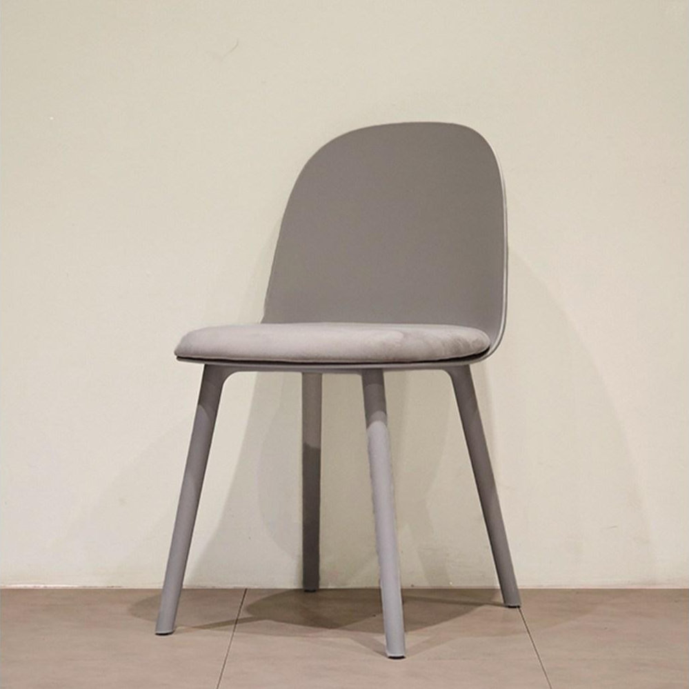 [당일발송]플라스틱 따듯한 벨벳 방석 편한 식탁의자 비스크 체어, 1개, 그레이 38,000원