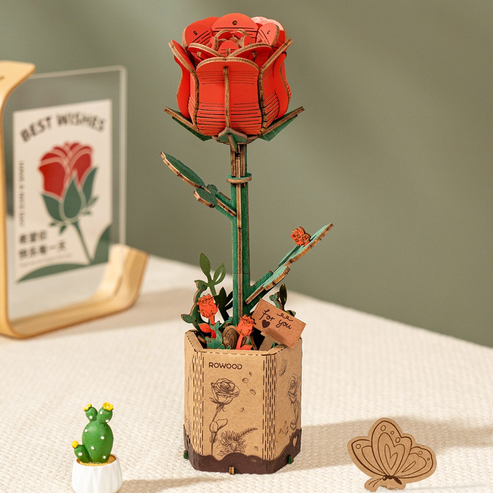 핸즈크라프트 DIY미니어처 만들기 조립 키트 3D 나무 퍼즐 시들지않는 꽃 플라워 9종 10,800원