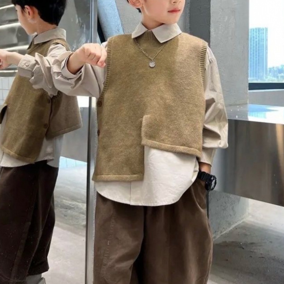 해피유통아동 봄가을 남아 캐주얼 세트 심플 컬러블록 디자인 루즈핏 바지14세 이상 XG03 42,110원