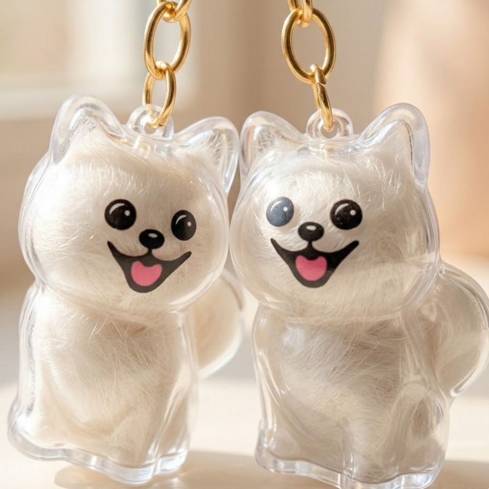 와니니 강아지털 보관 키링 고리, 2개, 포메 11,000원