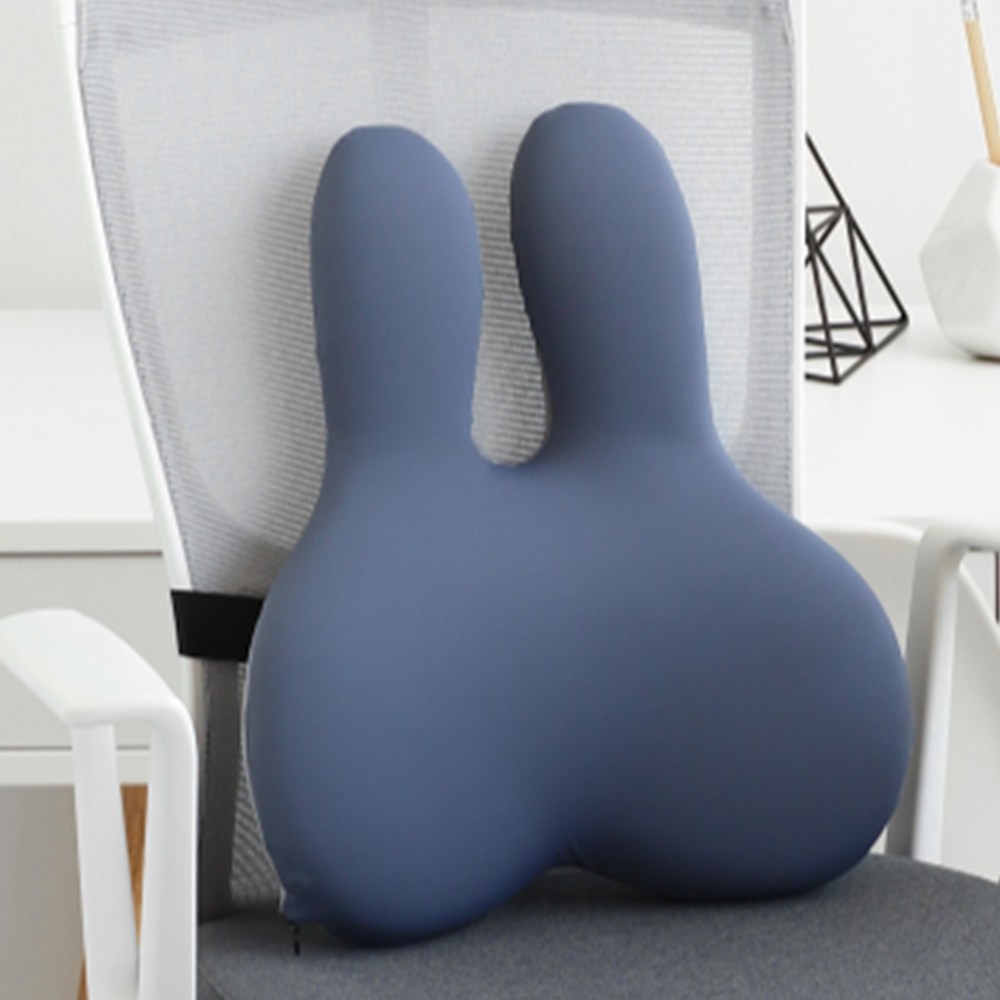 인체공학 설계 사무실 의자 차량 겸용 허리 척추보호 필수템 메모리폼 등쿠션, 네이비, 단일상품 62,770원