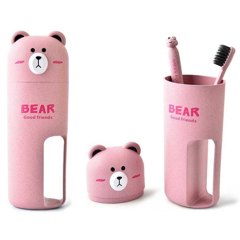 더자카 곰돌이 칫솔 케이스, 핑크, 2개 10,810원