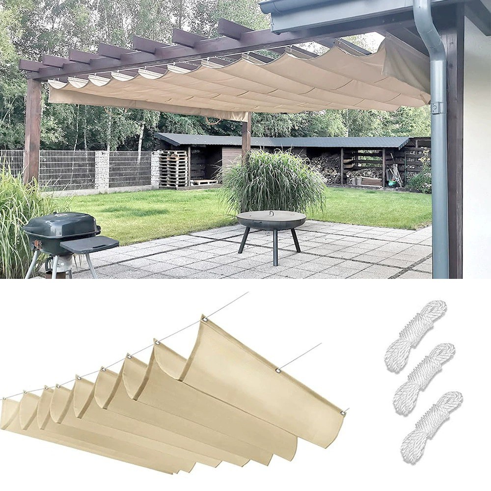 21세기트랜드 방수 웨이브 어닝 옥상 카페 농막 정원 상가 접이식 스카이 어닝, 크림 42,500원