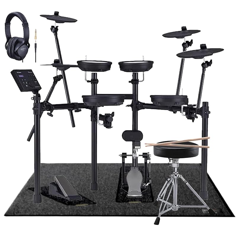 인기 No.1 Roland TD 시리즈 바로 사용할 수있는 액세서리 풀 옵션 세트 롤랜드 VDrums 전자 드럼 세트 드럼 세트 TD07DMK, 3심벌 1,579,840원