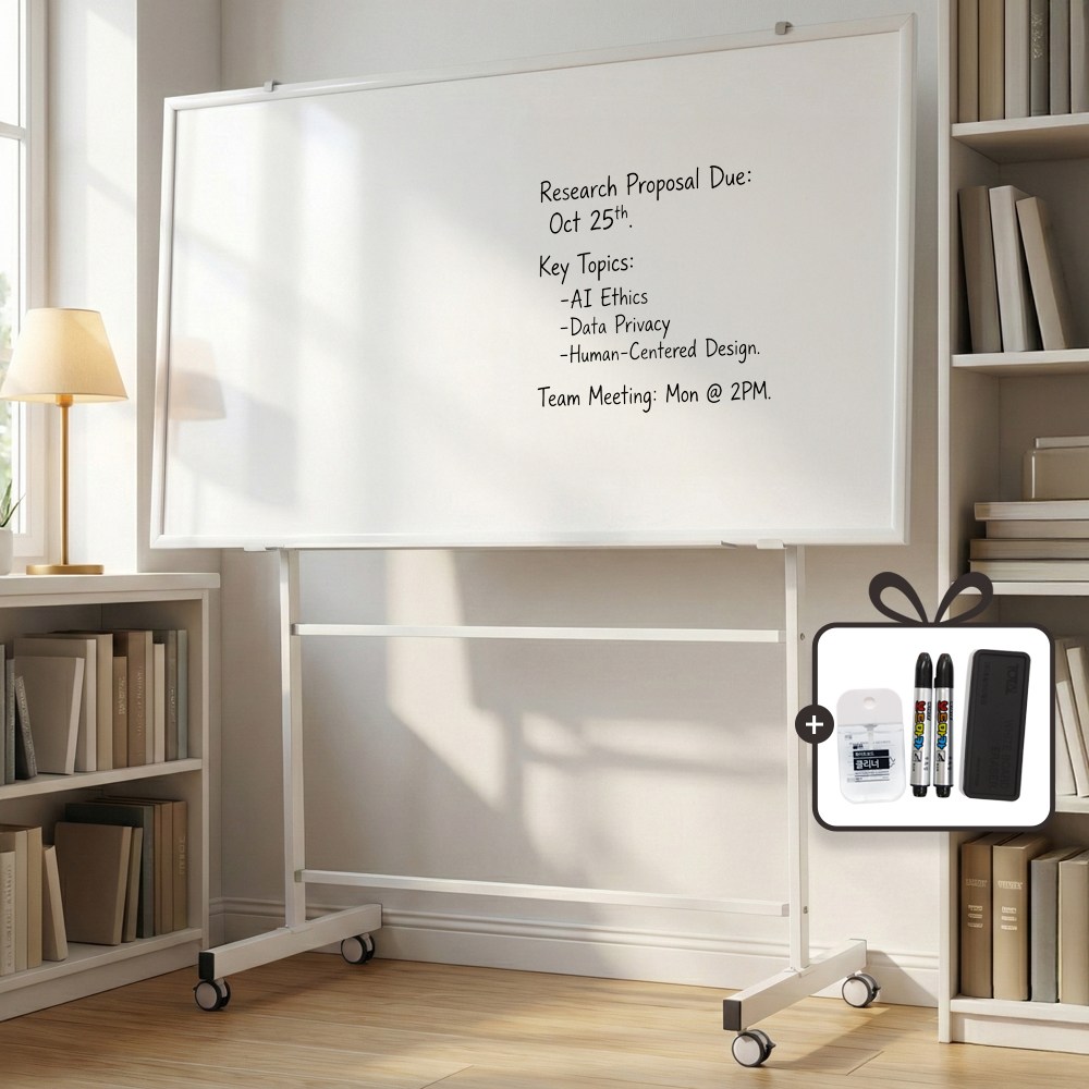 토탈하얀칠판 일반화이트보드+스탠드세트 (화이트우드) 화이트보드, 화이트우드 78,000원