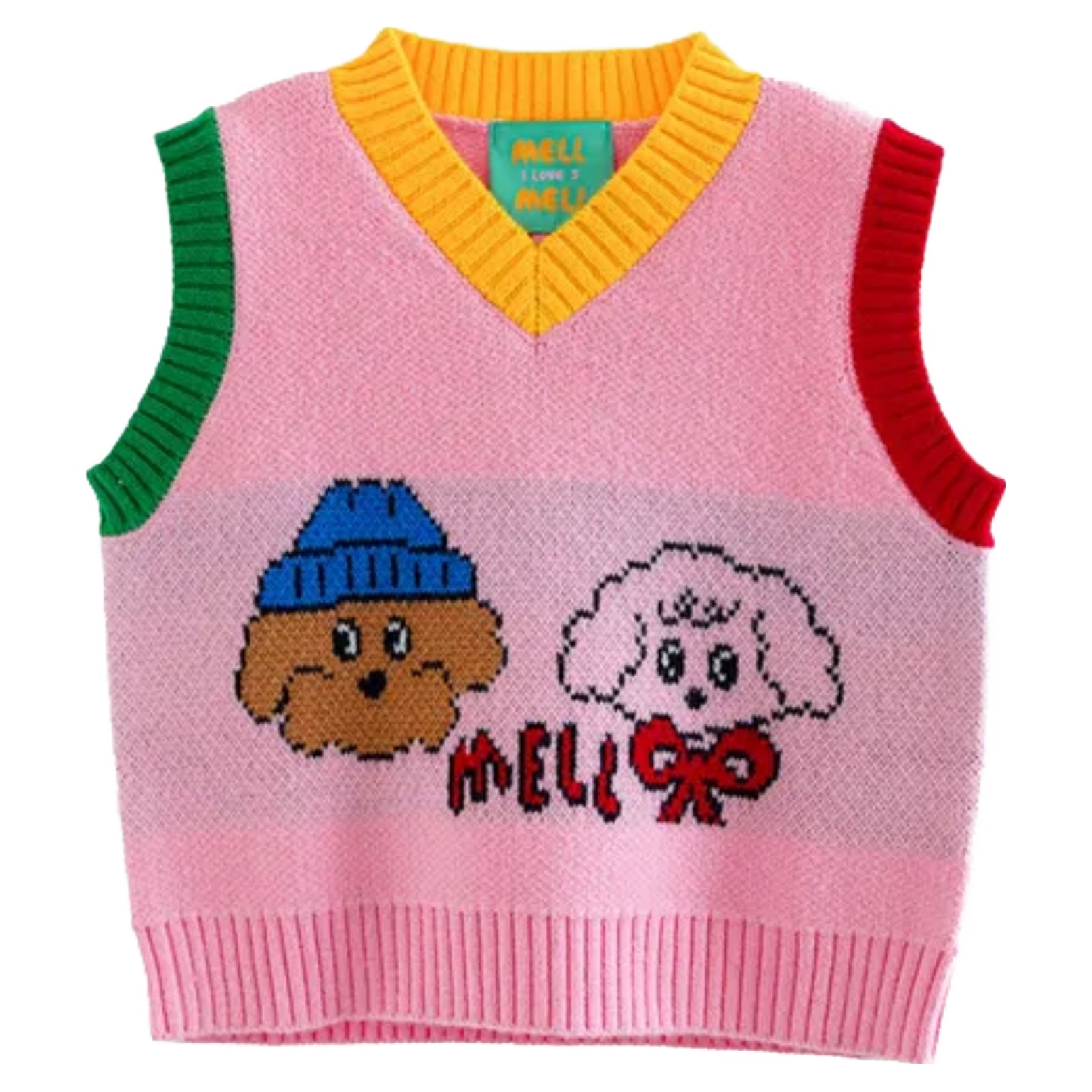 아이러브제이 유아동 랑키 댕댕 니트 베스트 조끼 39,390원