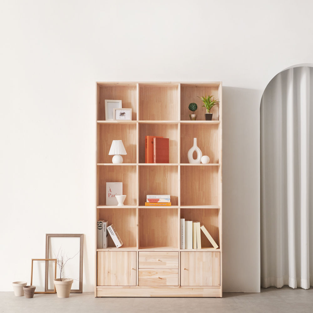 하모벨 삼나무 원목 책장 1200 수납형 방문설치 234,000원