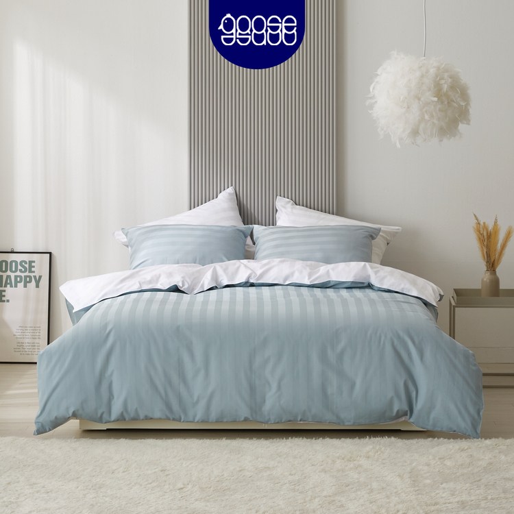 60수 호텔 클래식 스트라이프 이불커버(3컬러) - 킹, 블루 스트라이프 130,150원