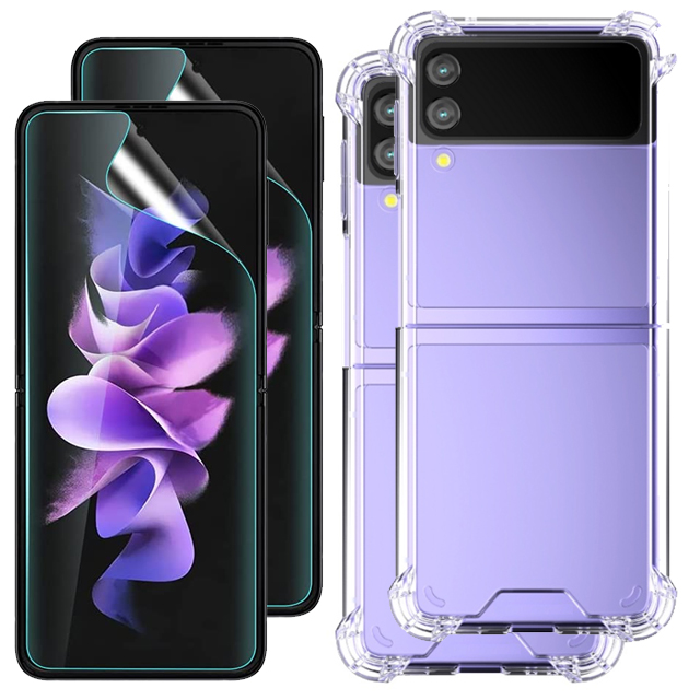 스톤스틸 2+2 갤럭시 Z플립4 액정 보호 풀커버 방탄 필름 2장 + 젤하드 믹스 범퍼 케이스 2개 11,900원