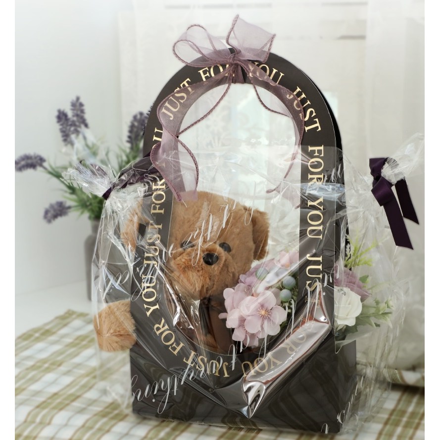 리프4, 여자친구선물, 기념일, 이벤트 곰돌이, 테디플라워백, 브라운 29,000원