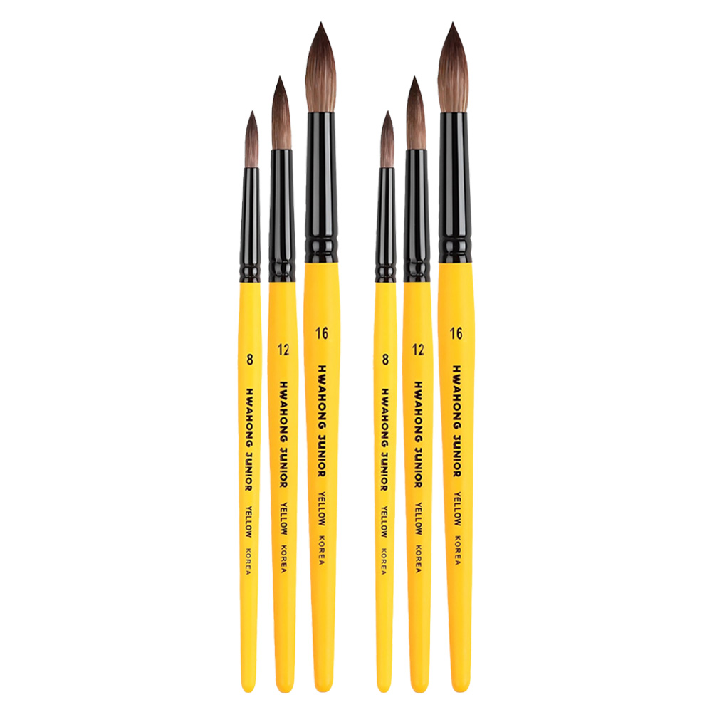 화홍 주니어 수채화용 붓 3종 세트 옐로우 20,600원