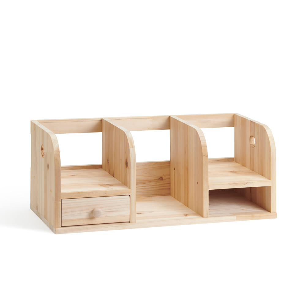 솔이솔문 삼나무 원목 수납형 책꽂이 책상위 사무실 서재 책선반 수납 북스탠드 책상정리 탁상, 1단, 원목 56,500원