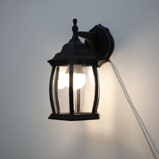 주물 육각 하향 1등 실내 실외 벽등 방수 벽부등, 블랙 13,500원