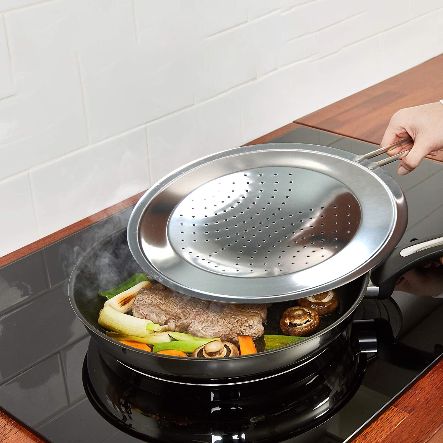 키친아트 타공 스테인레스 후라이팬 커버, 1개, 32cm 9,900원