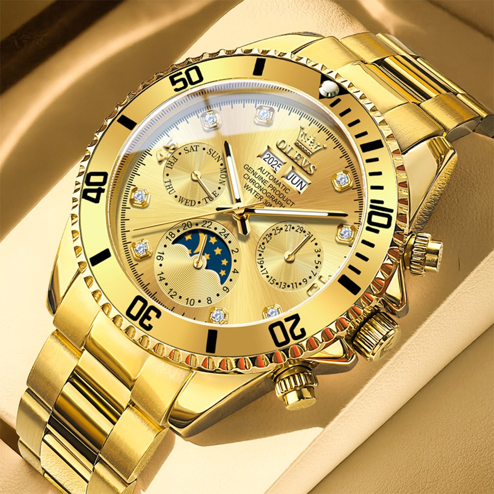 OLEVS 남성 시계 럭셔리 정품 기계식 오토매틱 명품 다기능 큐빅 워터프루프 야광 133,500원