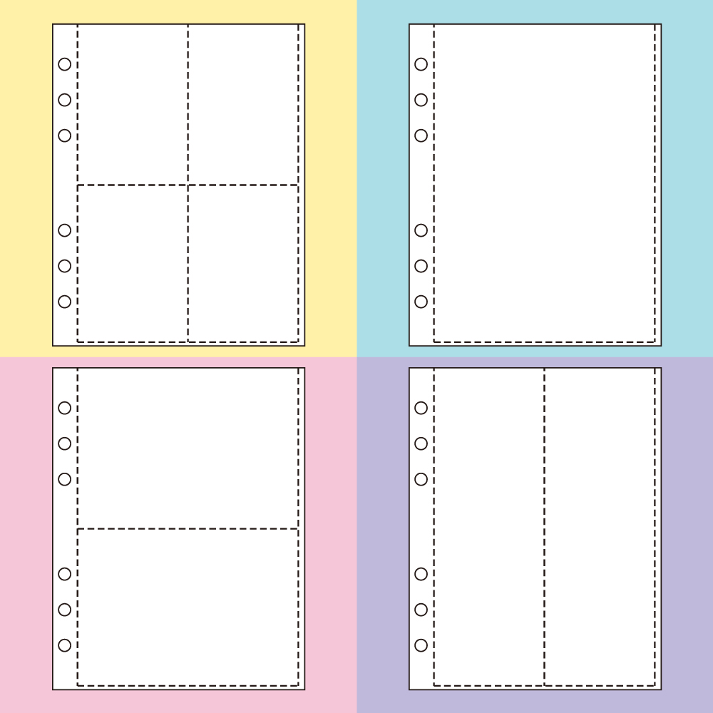 보라팬시 6공 포카바인더 속지 A5 3,000원