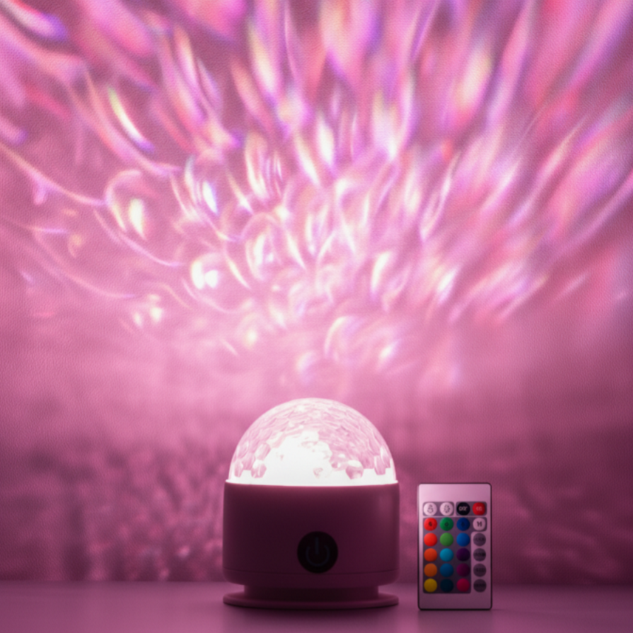 IRENE 무선 회전형 16컬러 프로젝터 무드등 + 리모컨 세트, 별 14,900원