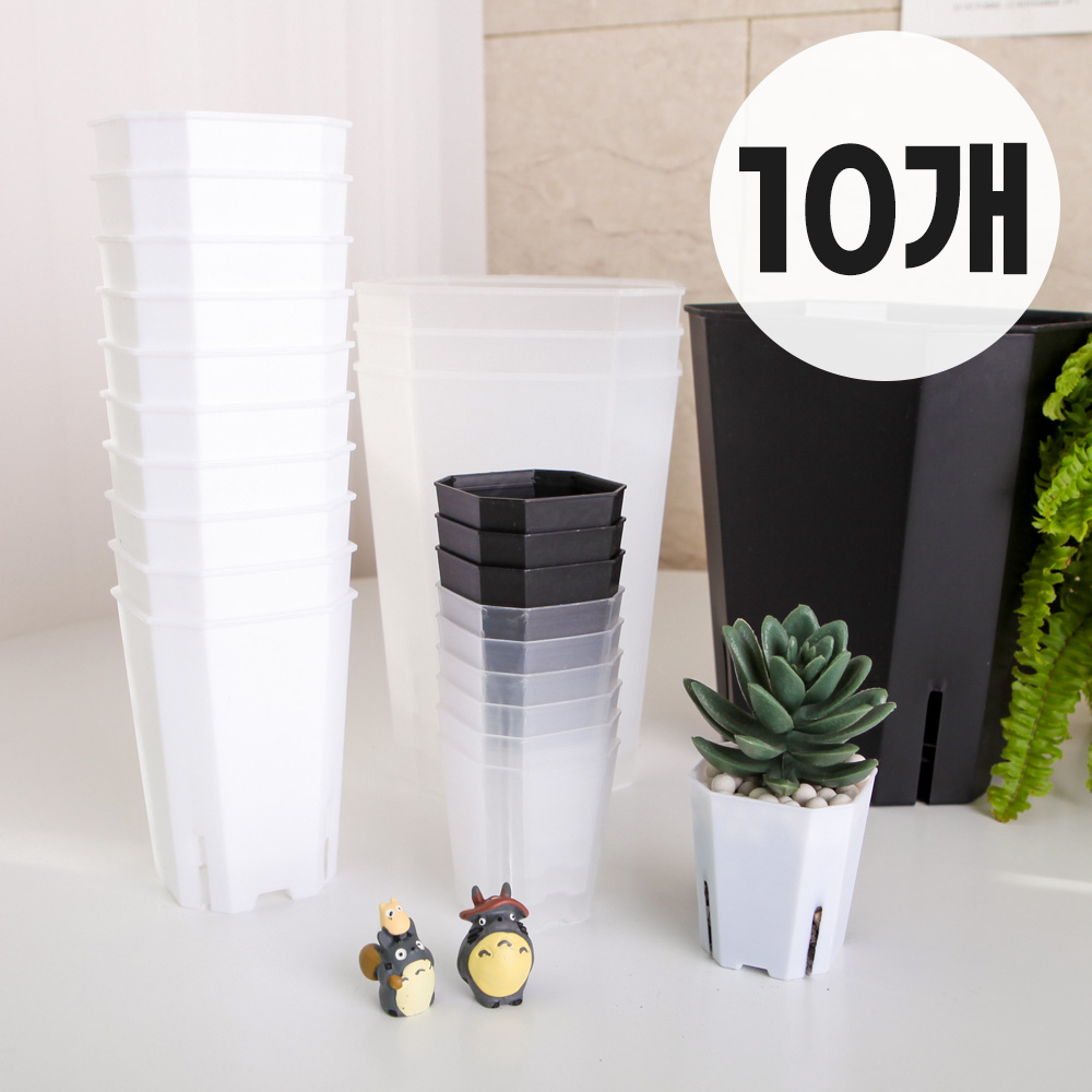 세경팜 플라스틱 팔각 롱슬릿화분 10개 8,000원