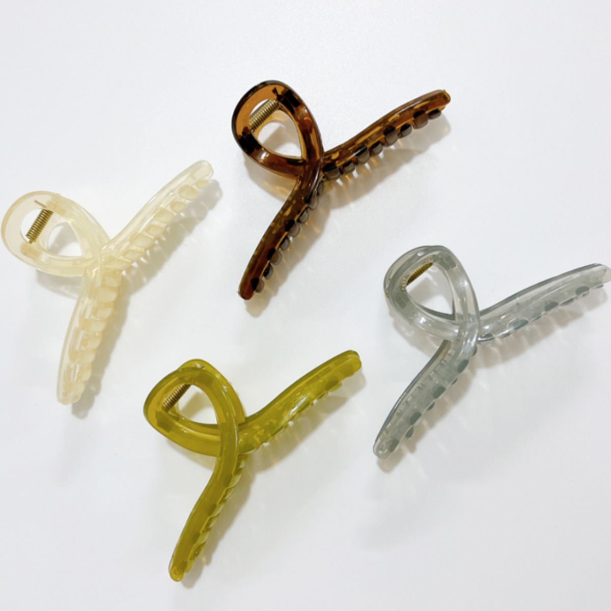 리딜 빅사이즈 집게핀 13cm 올림머리 반머리 헤어핀 데일리 유광 5,000원