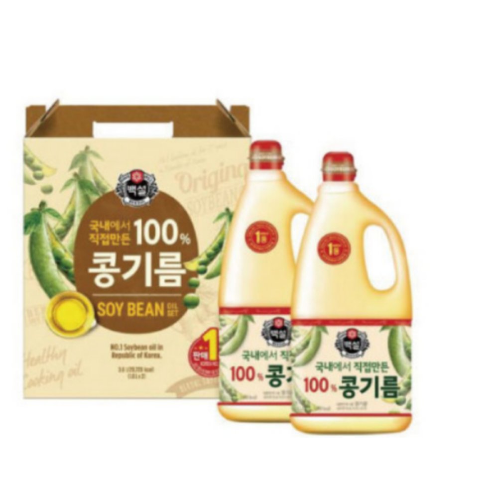 CJ제일제당 백설 튀김용 부침용 식용유 명절 단체 선물세트 1.8X2P 2박스 콩기름 가정용 업소용 집들이 선물 92,770원