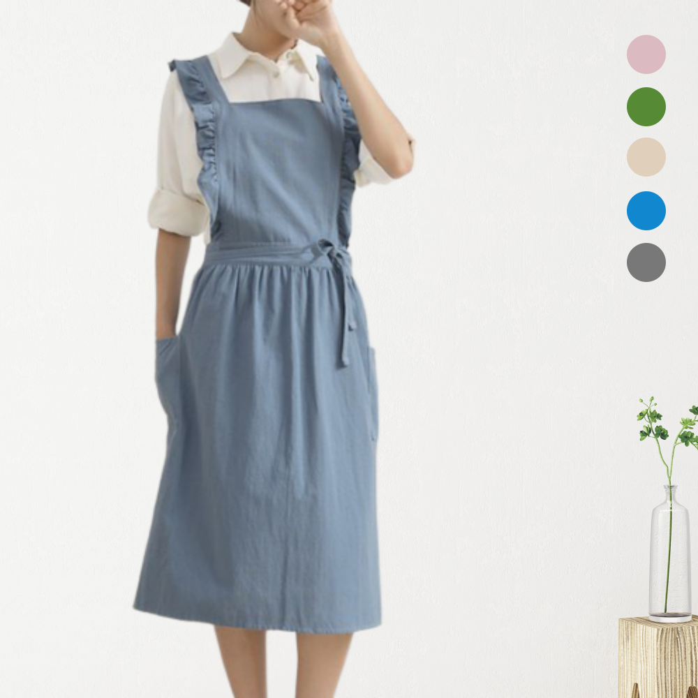 이드림 프릴 원피스 앞치마 프리미엄 코튼 소재 고급형 25,800원