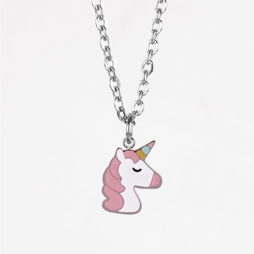 MX KIDS 써지컬스틸 미아방지 목걸이 234K 유니콘 극소형 깊은 각인, 1개, 유니콘 극소형 19,900원