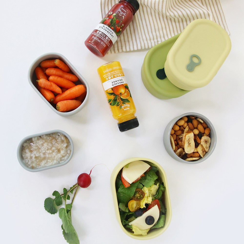 파미레 실리콘 스팀홀 용기 원형 타원형 반찬통 밀폐용기, 1개 9,900원