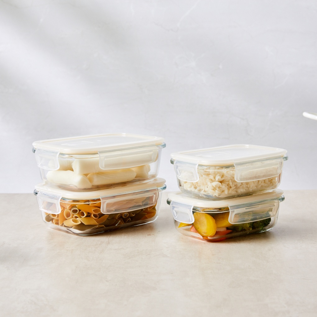 [모던하우스]NEW 전자레인지에 바로 돌리는 스팀홀 유리밀폐용기 4P세트_KC0525002 15,900원