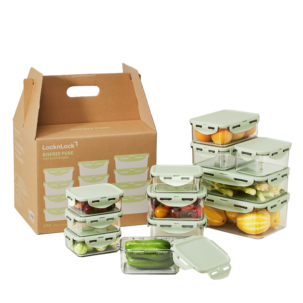 락앤락 비스프리 퓨어 풀세트 12p 라이트그린 51,600원