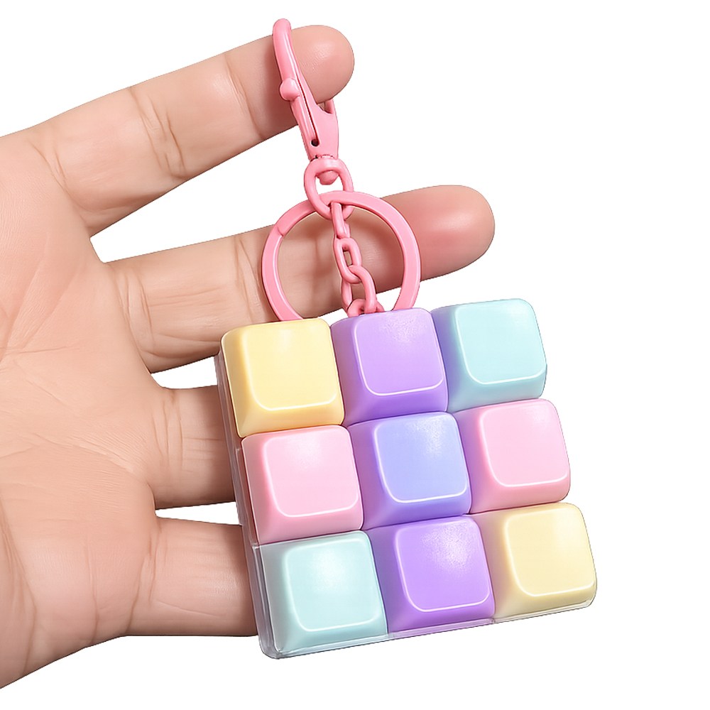 ErrifY 키캡 9구 키보드 키링 열쇠고리, 1개, 파스텔 10,000원