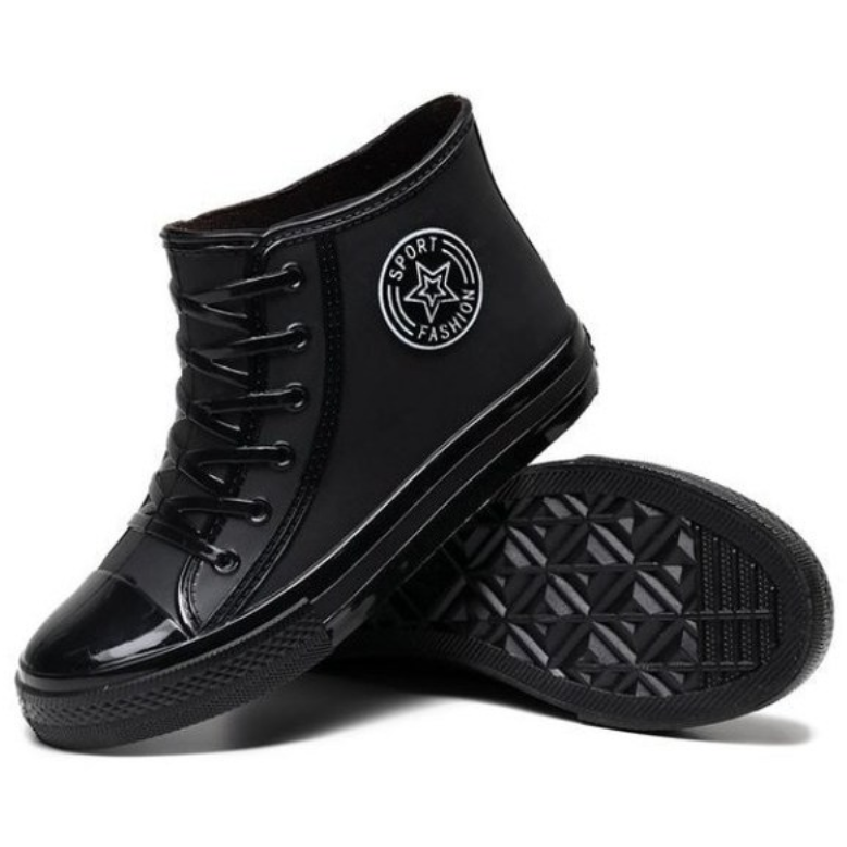 블랙 미끄럼 방지 레인부츠 방수화, 현재가 8,990원