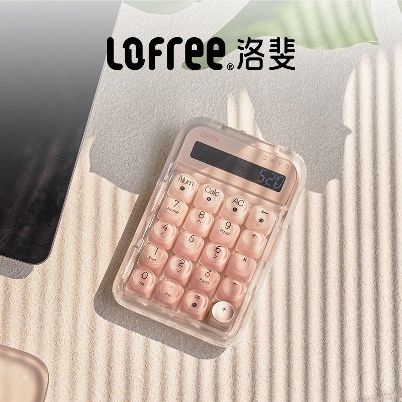 로프리 기계식 계산기 LOFREE 닷 파운데이션 투명 귀여운 휴대용 충전식 계산기, 계산기, 1개 77,400원